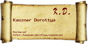 Kaszner Dorottya névjegykártya