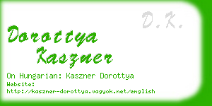 dorottya kaszner business card